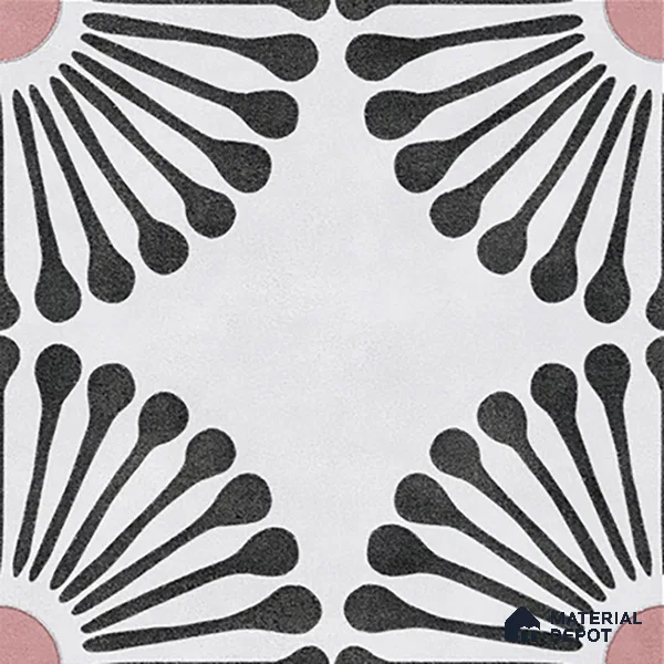 Floral Wall Tile TL 07245 Plana 4002 Granula 1 ft x 1 ft Ceramic Matte Finish - 9 mm  | 2 mm Spacer is Mandatory | Please Expect a Slight Variation of Pattern (Sample)